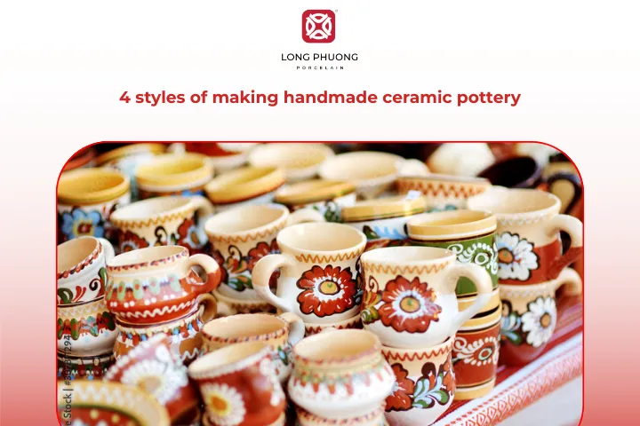 Handmade ceramic pottery can be created using several techniques
