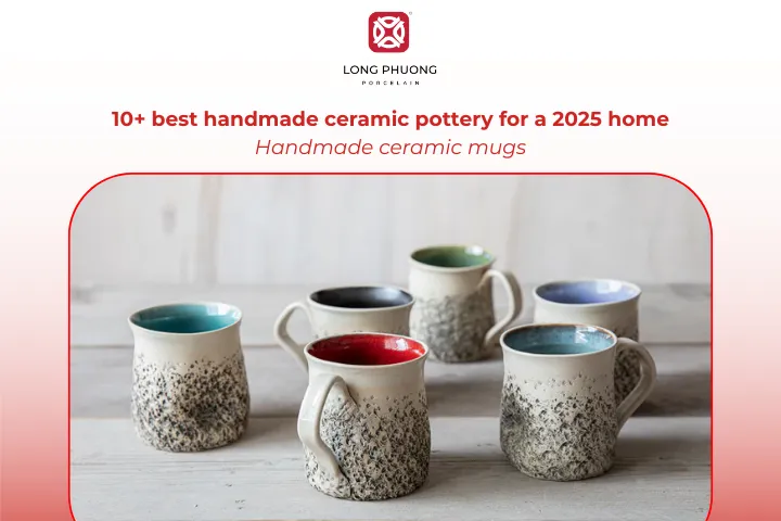 Handmade ceramic mugs offer a cozy drinking experience while adding visual warmth.