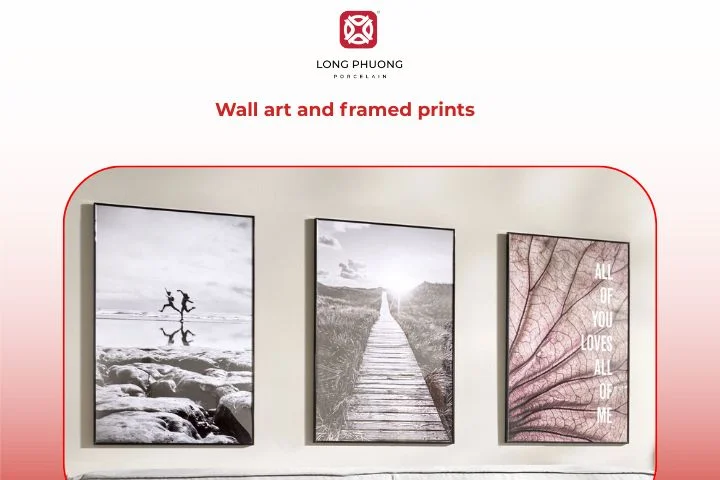 Modern wall art and framed prints — stylish new home gift ideas.