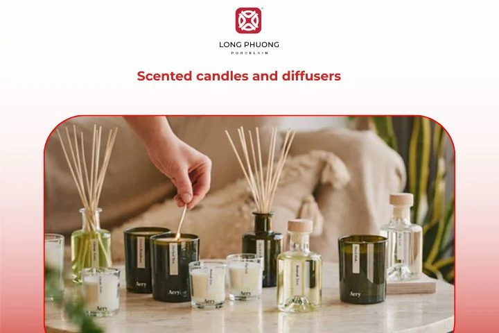 Scented candles and diffusers — calming and great housewarming presents for any home.