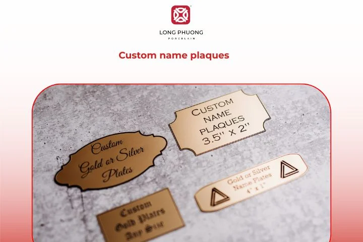 Custom name plaques — thoughtful house warming gift for home entrances.