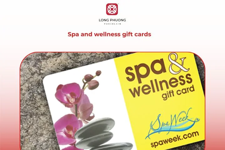 Spa and wellness gift cards — relaxing housewarming presents for new homeowners.