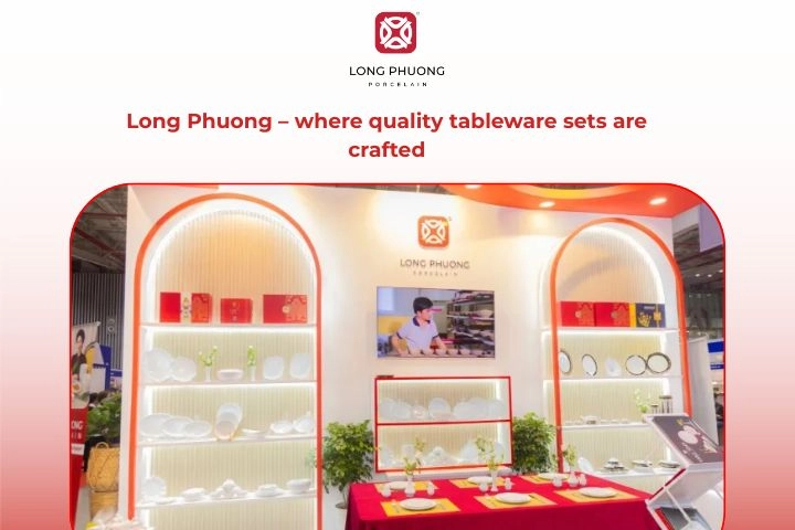 Long Phuong Porcelain factory producing premium tableware