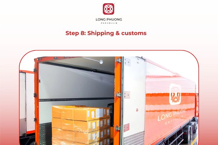 Shipping and customs procedures for porcelain export Vietnam