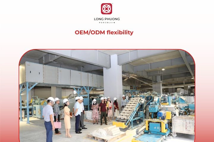 OEM and ODM porcelain customization capabilities in Vietnam