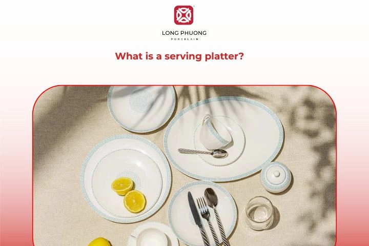 Definition of a serving platter used for food presentation