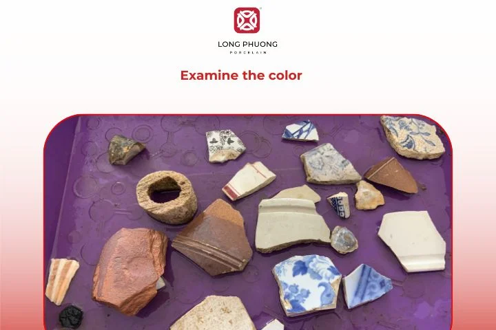 The color of pottery clay and glaze reveals its origin and firing technique.