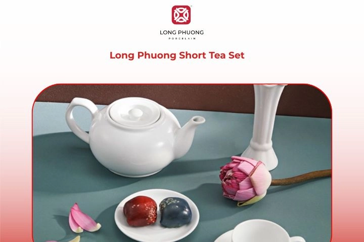 Compact and minimal short tea set designed for simple daily tea breaks