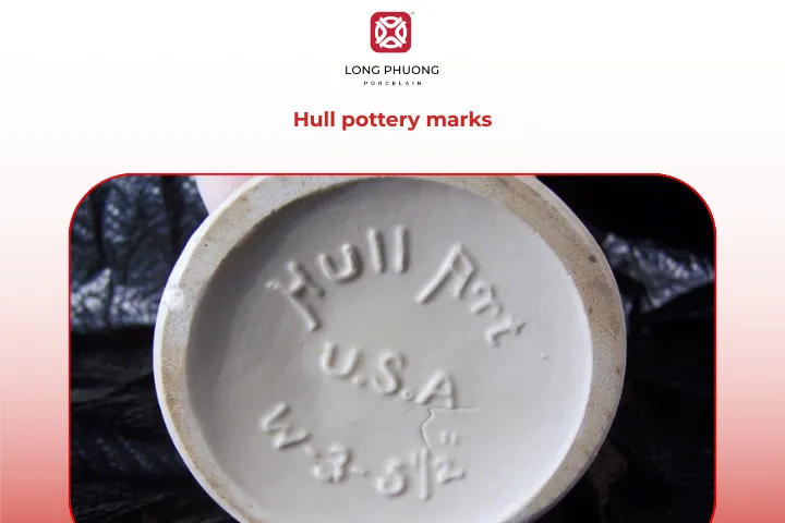 The USA pottery marks identification guide aids in identifying Hull pottery products