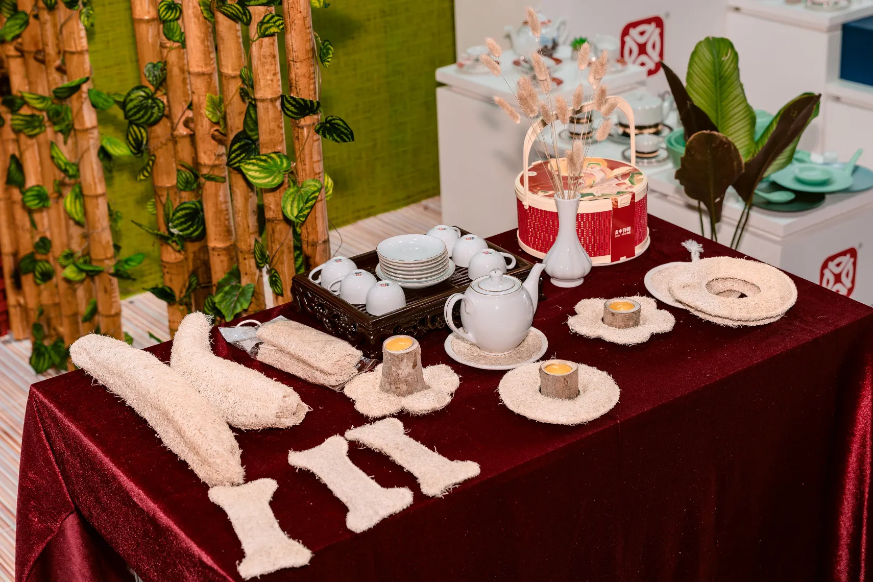 Long Phuong's booth stood out with its sophisticated display space