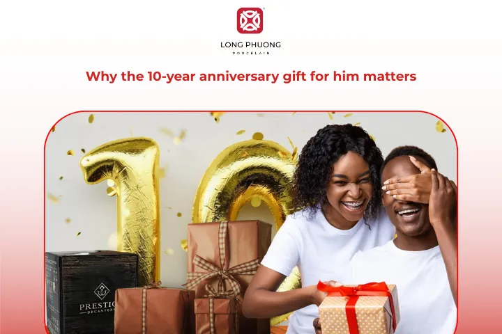 A meaningful 10-year anniversary gift for him reflects your decade of love and memories