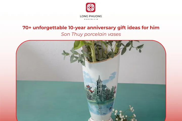 Son Thuy vases reflect timeless artistry, suitable for marking a decade of lasting love