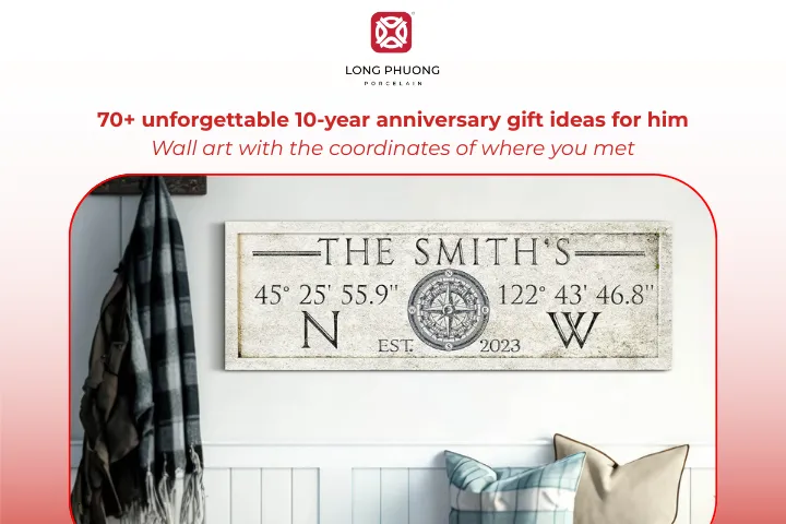 Framed coordinates turn the place you first met into a subtle yet sentimental display