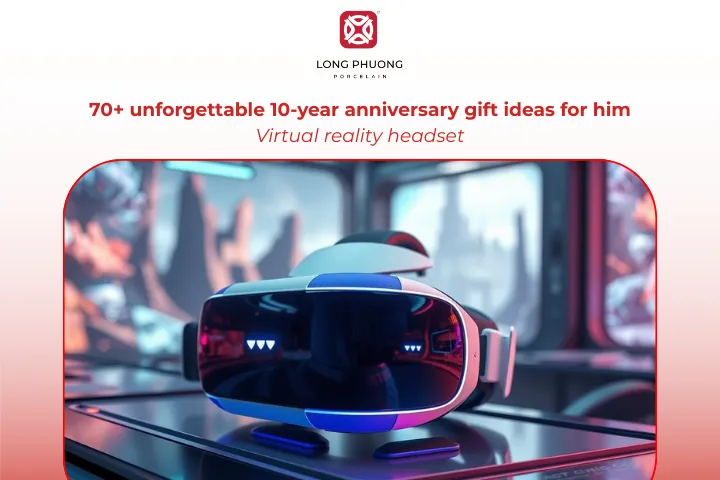 A VR headset offers immersive entertainment and a modern twist on anniversary gifts