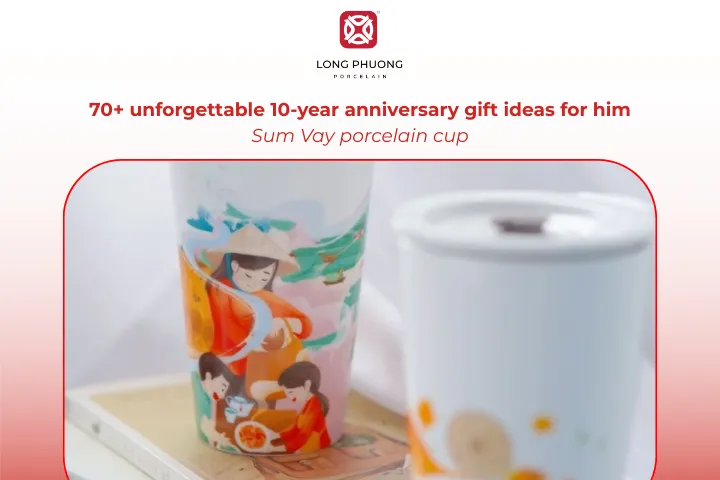 The Sum Vay cup adds cultural charm and elegance to his coffee or tea routine