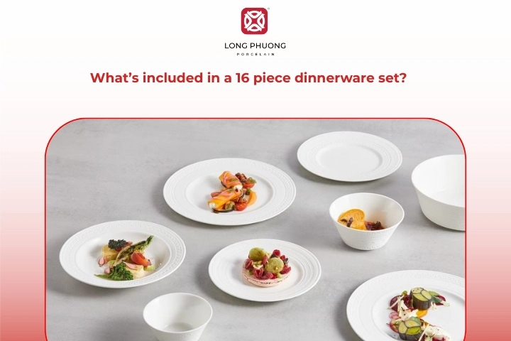 Essential components typically found in a standard four-person dinnerware bundle