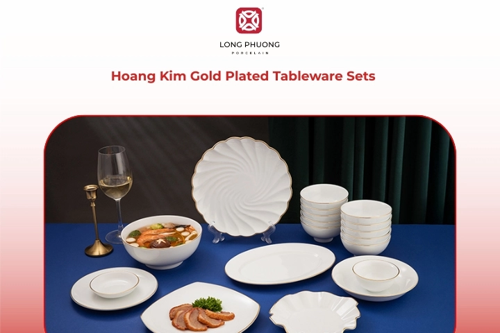 Luxurious dining set incorporating gold accents for a premium touch