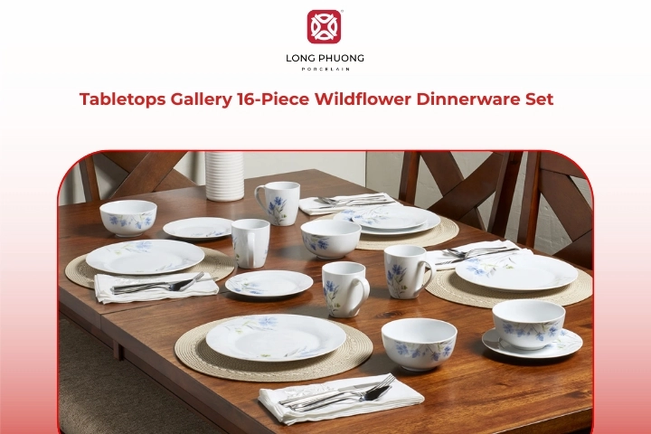 Floral-themed tableware bringing soft and charming character to dining spaces