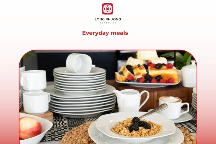 Daily-use dinnerware sets suitable for frequent family meals
