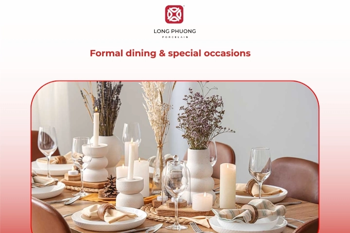 Elegant dinnerware selections for celebrations and events
