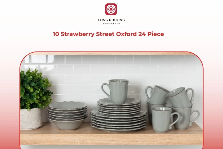Oxford 24-piece dinner set from 10 Strawberry Street