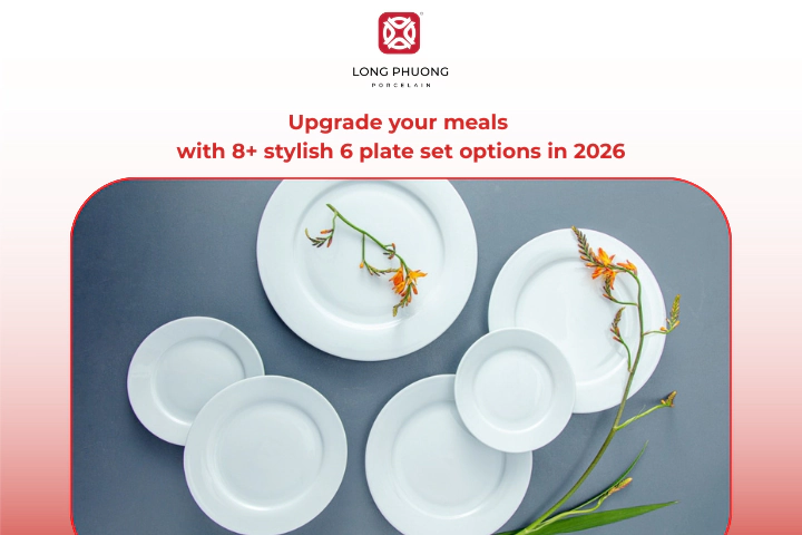 ​​A stylish 6-plate set can refresh your meals and bring a more coordinated look to everyday dining