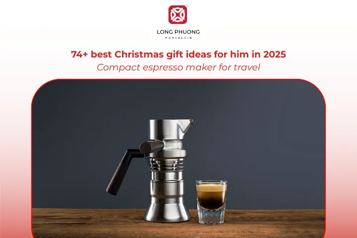 A compact espresso maker is a thoughtful Christmas gift that brings warmth to his mornings