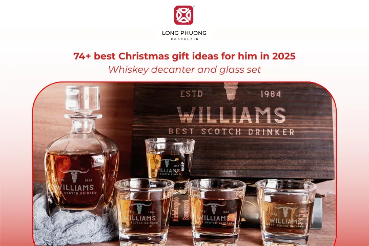 A whiskey decanter and glass set is a thoughtful Christmas gift that combines style and celebration