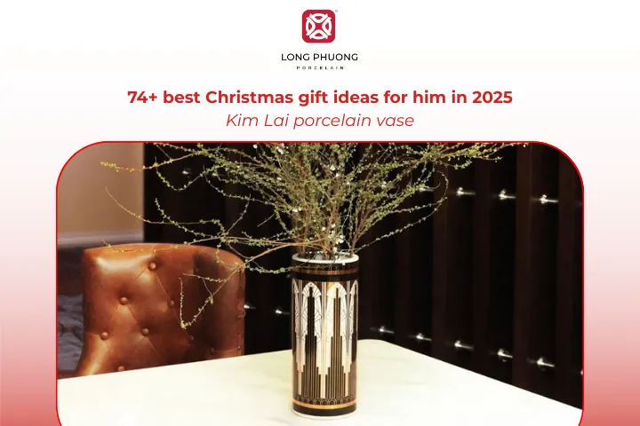 Kim Lai porcelain vase makes a thoughtful and stylish Christmas gift for him