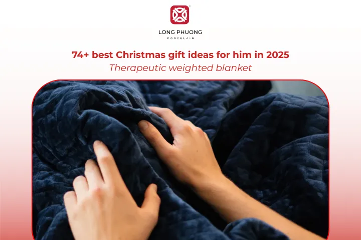 A weighted blanket is a thoughtful gift for his comfort and well-being