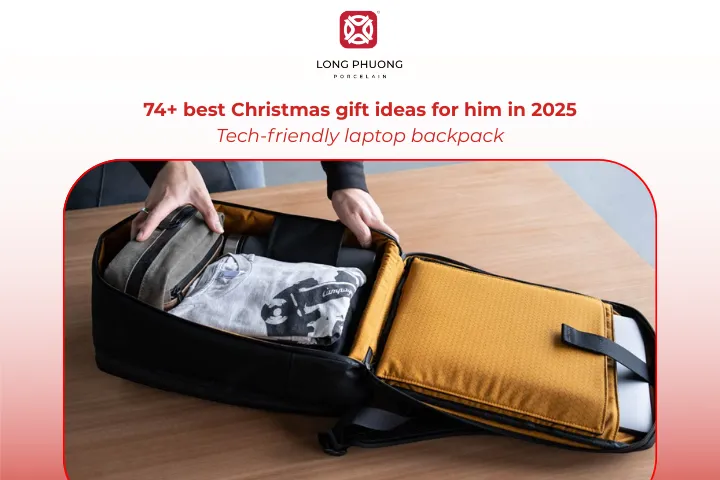 A laptop backpack is one of the thoughtful Christmas gift ideas for him that combines functionality and design