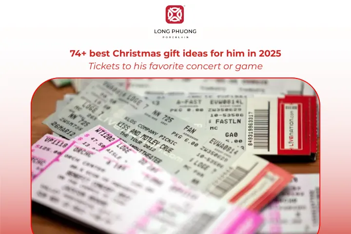 Tickets to a concert or sports event are a Christmas gift for him that create lasting holiday memories