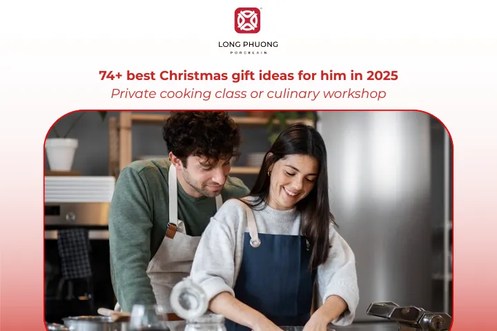 A private cooking class is one of the thoughtful Christmas gift ideas for him that combines learning and joy