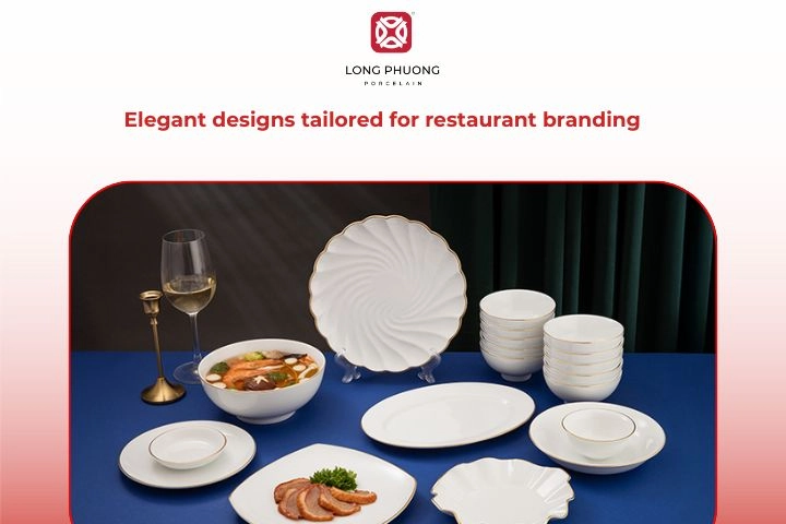 Elegant porcelain designs for restaurant branding