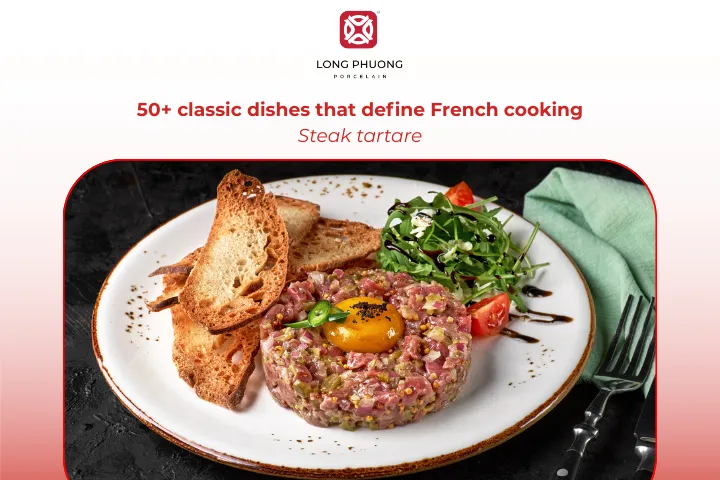 Finely chopped raw beef that showcases French respect for ingredient quality
