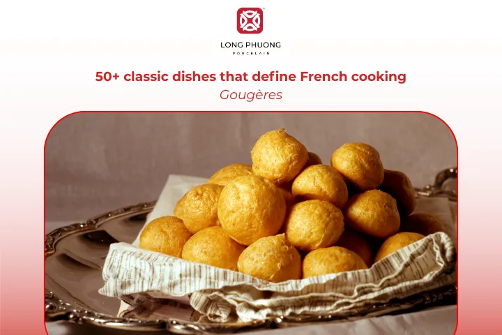 Savory cheese puffs are often served at French gatherings