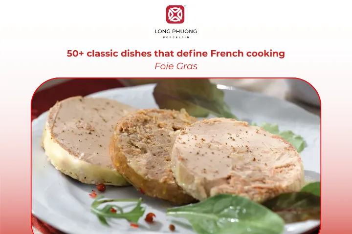 Foie Gras is a luxurious pâté known for its silky texture and refined taste