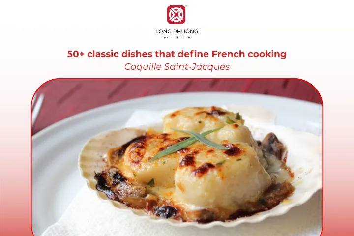 Coquille Saint-Jacques is scallops baked in a creamy sauce with a crisp topping