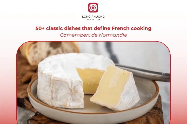 Camembert de Normandie is a soft, creamy cheese that defines Normandy