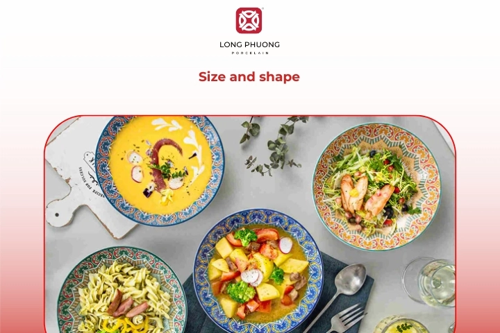 Pasta bowl sizes and shapes including low pasta bowls and deep pasta bowls