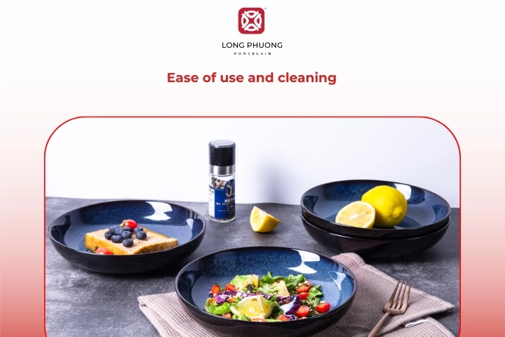Easy-to-clean porcelain pasta bowls suitable for daily use