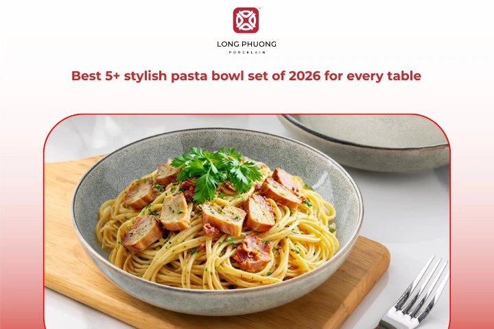 Stylish porcelain pasta bowl set designs for modern dining tables in 2026