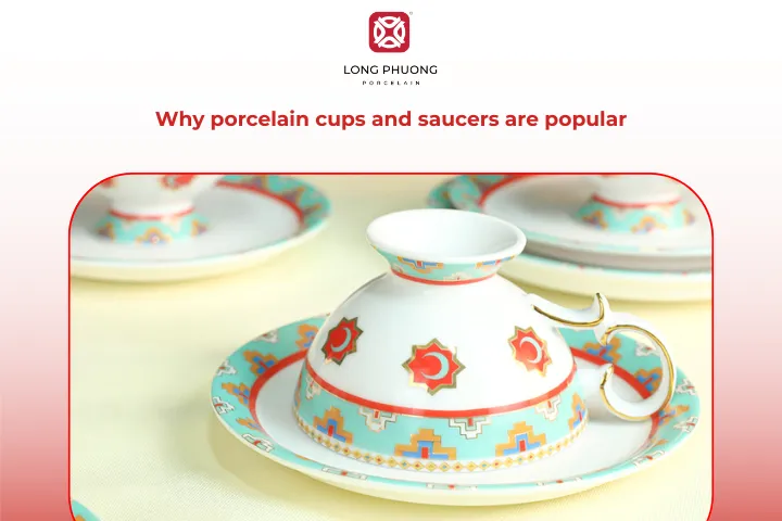 Porcelain cups and saucers are popular for adding elegance and comfort to everyday tea or coffee moments