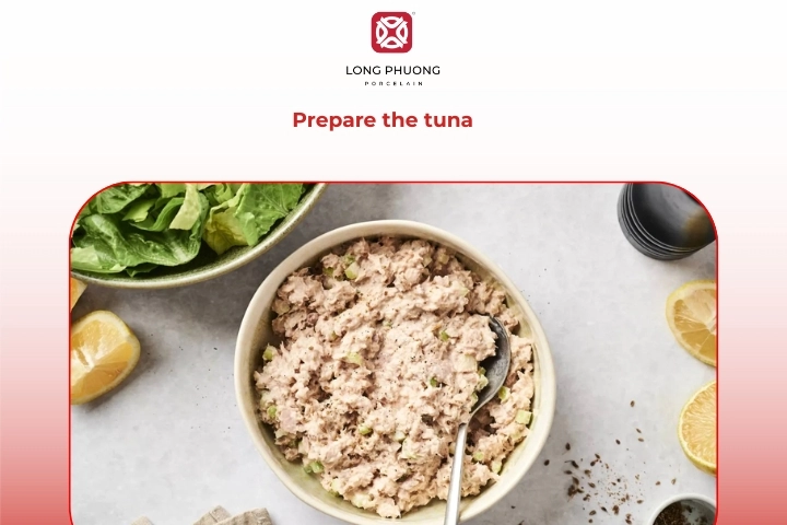 Tuna prepared for topping a flavorful salade nicoise recipe
