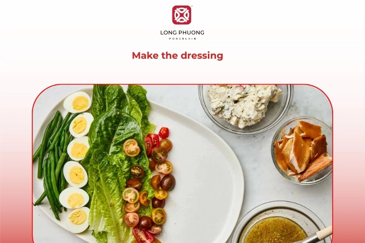 A simple vinaigrette made for enhancing salade nicoise