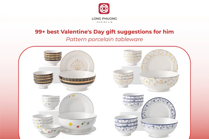 Patterned tableware is one of Valentine's Day gift suggestions for him that blends style with practical use
