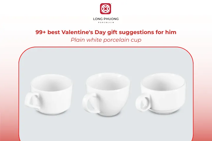 Porcelain cups enhance his daily coffee or tea rituals