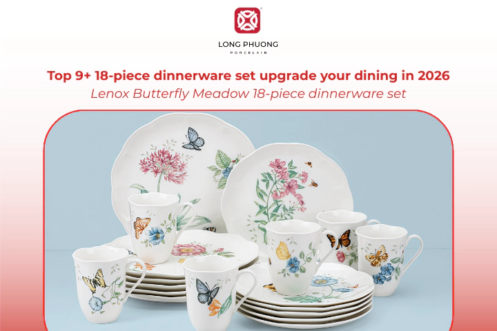 With a cheerful floral design, the Lenox Butterfly Meadow dinnerware set brightens everyday meals