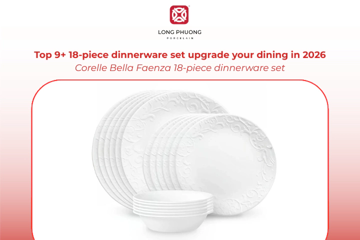 The Corelle Bella Faenza dinnerware set is a lightweight, durable set designed for busy households
