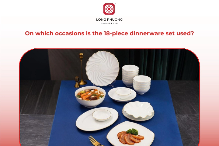 The 18-piece dinnerware set is perfect for both daily meals and special occasions